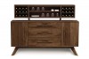Audrey One Door Either Side Three Drawers Buffet Hutch - Walnut