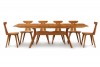 Audrey Extension Table Extended with Estelle Chairs- Cherry
