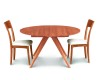 Catalina Round Extension Table Ingrid Chairs - Cherry