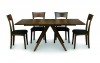 Catalina Square Extension Table with Ingrid Chairs - Walnut