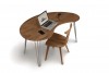 Essentials Kidney Shaped Desk with Metal Legs and Estelle Chair