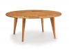 Essentials Round Coffee Table with Wood Legs