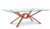 Exeter 48 x 84 Glass Top Table - Cherry