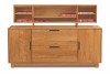 Linear Credenza with Organizer in Cherry 