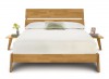 Linn Bed in Cherry (Natural) With Shelf Nightstands (Head-on)