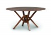 Exeter 60 inch Round Fixed Top Table - Walnut