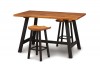 Modern Farmhouse Counter Height Table Counter Stools in Cherry